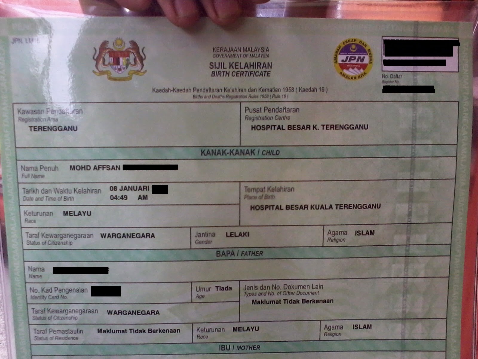 Contoh Surat Nikah Di Malaysia