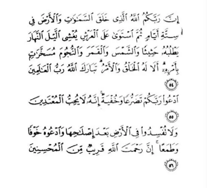Al-Araf 54-56