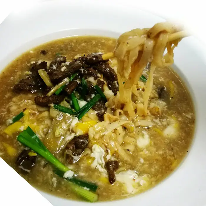 ginger beef kuey teow