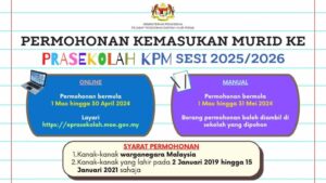 EPrasekolah: Permohonan Kemasukan Prasekolah 2025/2026