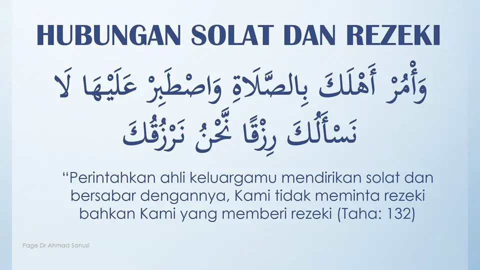 Sebab Solat Dikaitkan Dengan Rezeki Bidadari My